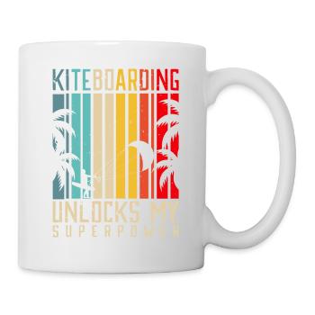 Le kitesurf déverrouille mon style de vie Superpower - Mug blanc - blanc - Droite
