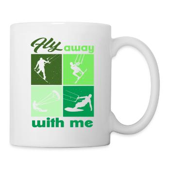 Envolez-vous avec moi. Lifestyle Vintage Design - Mug blanc - blanc - Droite