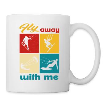 Envolez-vous avec moi. Lifestyle Vintage Design - Mug blanc - blanc - Droite