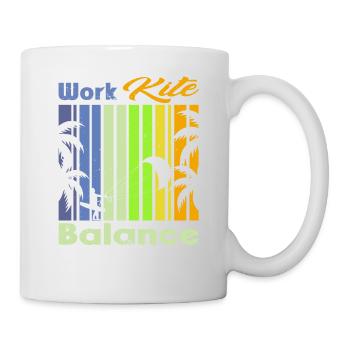 Équilibre du cerf-volant de travail. Style de vie Vintage Design, Travail - Mug blanc - blanc - Droite