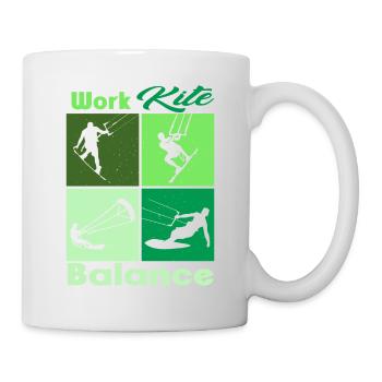 Équilibre du cerf-volant de travail. Style de vie Vintage Design, Travail - Mug blanc - blanc - Droite