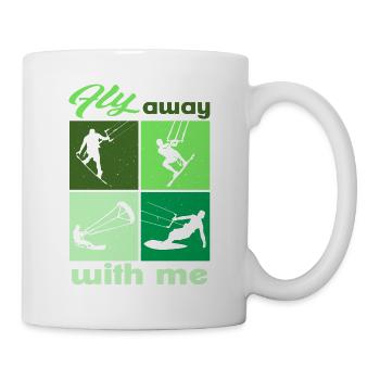 Envolez-vous avec moi. Lifestyle Vintage Design - Mug blanc - blanc - Droite