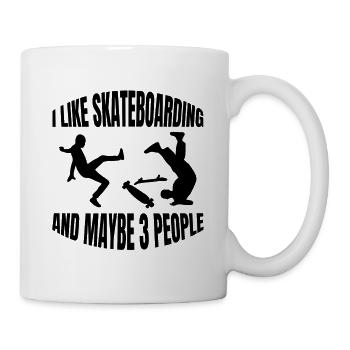 Skateboarden Sakten Longboard Skater Skateboard - Mug blanc - blanc - Droite