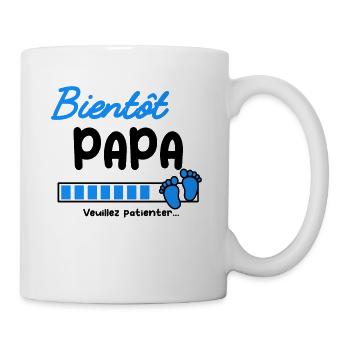Annonce grossesse bientôt Papa - Mug blanc - blanc - Droite