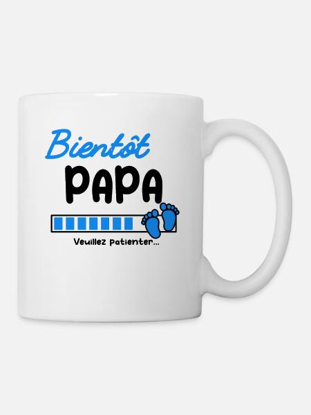 Annonce grossesse bientôt Papa - Mug blanc - blanc