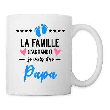 famille s'agrandit Papa naissance - Mug blanc - blanc - Droite