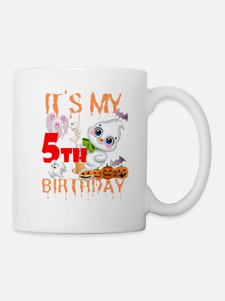 Es ist mein 5. Geburtstag Halloween Geburtstag Geister - Tasse - Weiß