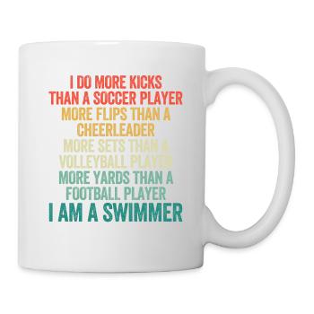 Lustig Schwimmen Pool Schwimmen Praxis Schwimmer - Tasse - Weiß - Rechts