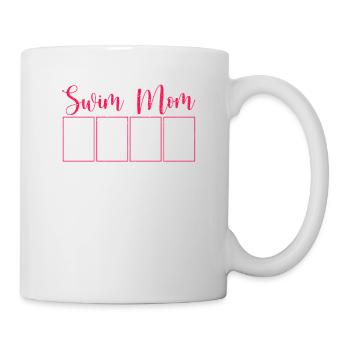 Swim Mom Inhalt Lustig Schwimmen Mama Schwimmer - Tasse - Weiß - Rechts