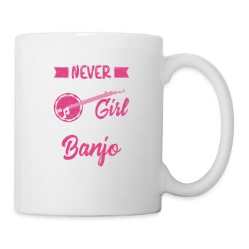 Girl, The Banjo musician guitar bluegrass - Mug - white - Right