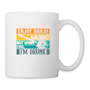 Banjo Drunk Beer Drinker Musicien Guitare - Mug blanc - blanc - Droite