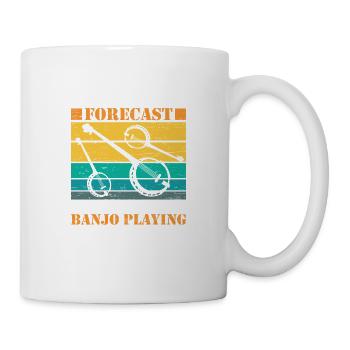 Aujourd’hui Pronostic Banjo Musiciens Guitare Jouer - Mug blanc - blanc - Droite