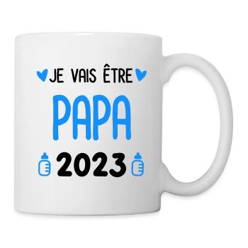 je vais être Papa 2023 cadeau - Mug blanc - blanc - Droite