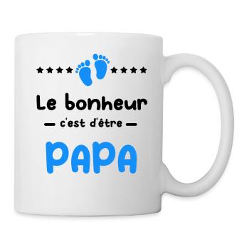 Annonce grossesse bonheur Papa - Mug blanc - blanc - Droite