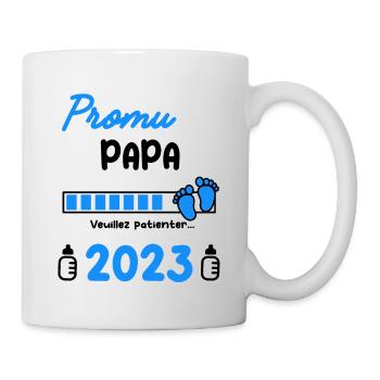 Annonce grossesse Promu Papa 2023 - Mug blanc - blanc - Droite