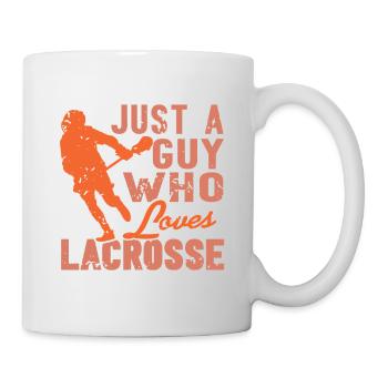 Juste un gars qui aime la crosse rétro vintage - Mug blanc - blanc - Droite