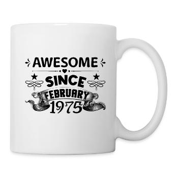 February 1975 | Awesome 1975 | born in February - Mug blanc - blanc - Droite
