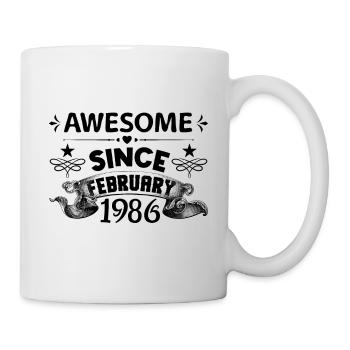 February 1986 | Awesome 1986 | born in February - Mug blanc - blanc - Droite