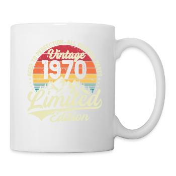 Vintage Geburtstagsgeschenk 1970 Limited Edition - Tasse - Weiß - Rechts