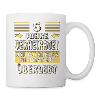 5 JAHRE VERHEIRATET - Tasse - Weiß - Rechts