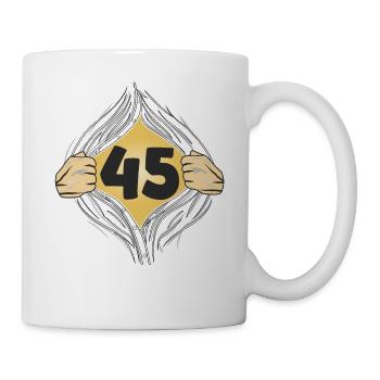 45 HEMD AUFZIEHEN - Tasse - Weiß - Rechts