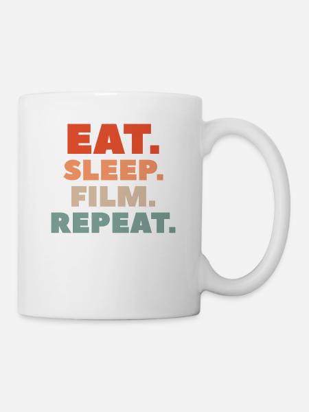 Eat Sleep Film Repeat Director Filmmaker Filmmakin - Mug - white