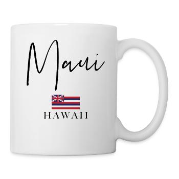 Greece Flag Vacation - Maui Island - Mug - white - Right