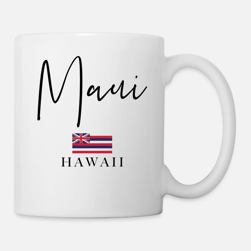 Grèce Flag Vacances - Île de Maui - Mug blanc - blanc