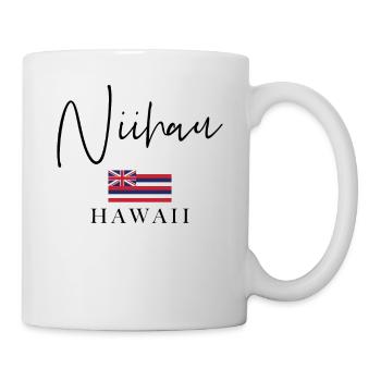 Griechenland Fahnenurlaub - Insel Niihau - Tasse - Weiß - Rechts