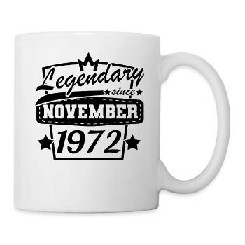 Legendär seit November 1972 Retro Sprüche 50. - Tasse - Weiß - Rechts