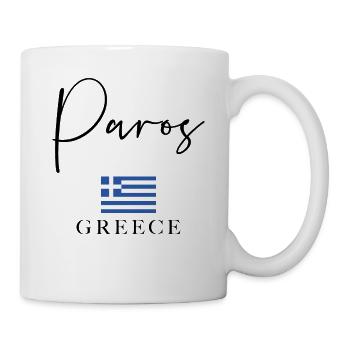Greece Flag Holidays - Paros Island - Mug - white - Right