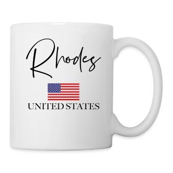 Vacances du drapeau de la Grèce - Rhodes Island - Mug blanc - blanc - Droite