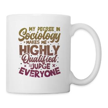 La sociologie me qualifie. - Mug blanc - blanc - Droite