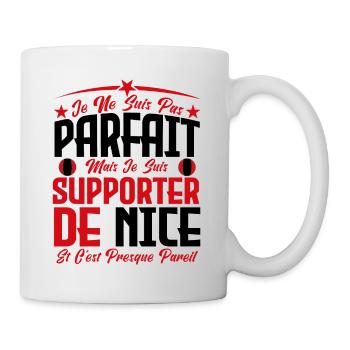 je ne suis pas parfait, supporteur de Nice . - Mug blanc - blanc - Droite