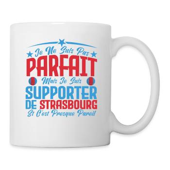 je ne suis pas parfait, supporteur de Strasbourg. - Mug blanc - blanc - Droite