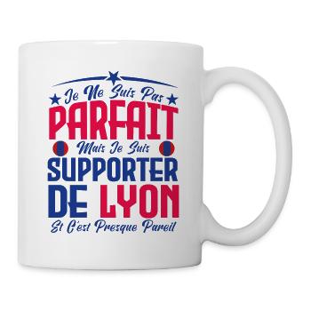 je ne suis pas parfait, supporteur de Lyon. - Mug blanc - blanc - Droite