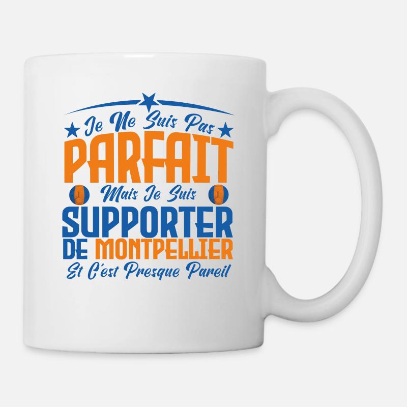 je ne suis pas parfait, supporteur de Montpellier. - Mug blanc - blanc