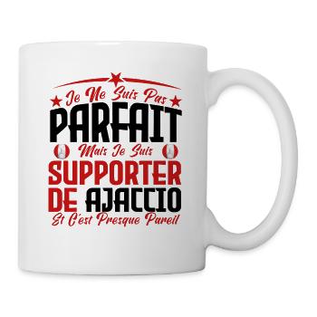 je ne suis pas parfait, supporteur de Ajaccio. - Mug blanc - blanc - Droite