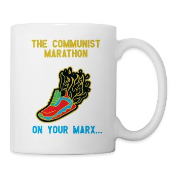 Lustiges Marathon Läufer Laufen Cross Country - Tasse - Weiß - Rechts