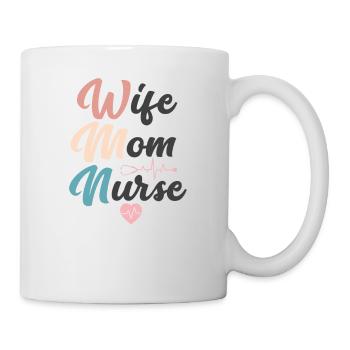 Wife Mom Nurse - Mug - white - Right