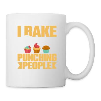 I Bake Because Punching People Is Frowned Upon Cak - Mug - white - Right