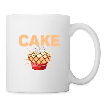 Besoin de gâteau Appelez-moi Biscuit Pâtisserie Gâteau de cuisson - Mug blanc - blanc - Droite