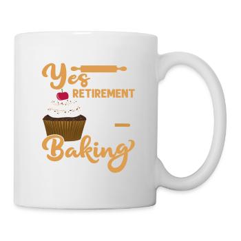 Oui, j’ai un plan de retraite J’ai l’intention de cuisiner des pâtisseries - Mug blanc - blanc - Droite