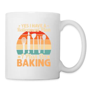 Oui, j’ai un plan de retraite J’ai l’intention de cuisiner - Mug blanc - blanc - Droite