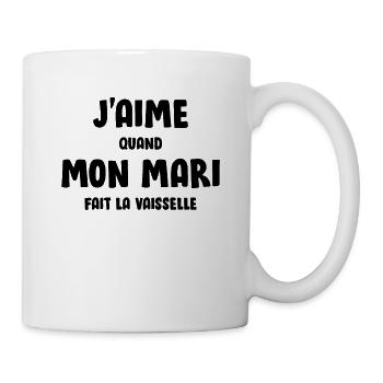 J'aime mon mari - Humour - Drôle - Blague - Fun - Mug blanc - blanc - Droite