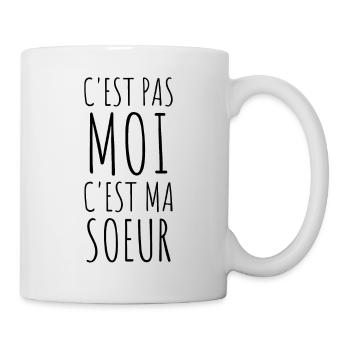 Bébé - Naissance - Enfant - Frère - Soeur - Humour - Mug blanc - blanc - Droite