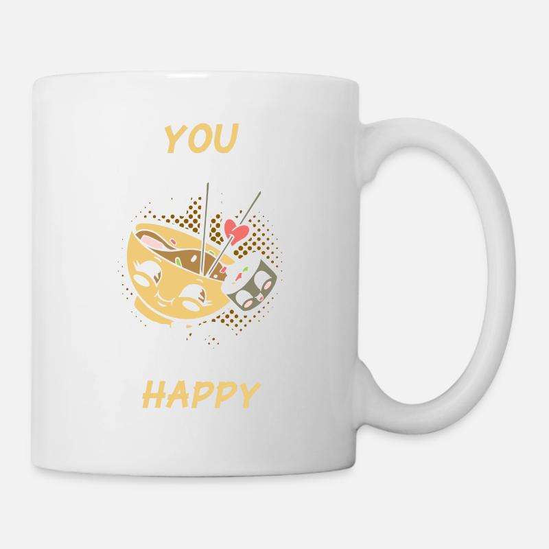 Sushi Geschenk Reis Süß Sushi - Tasse - Weiß