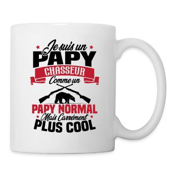 Je suis un papy chasseur comme un papy normal - Mug blanc - blanc - Droite