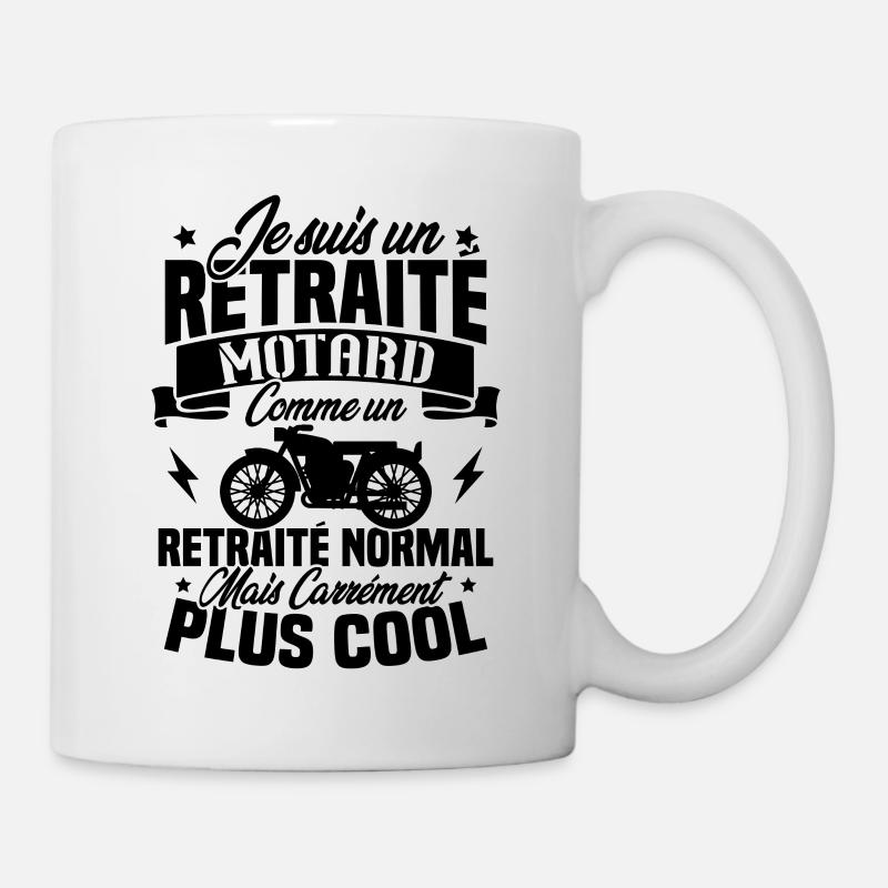Je suis un retraité motard un retraité normal - Mug blanc - blanc