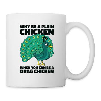 Peacock Positivity Drag Peacock Fan - Mug blanc - blanc - Droite